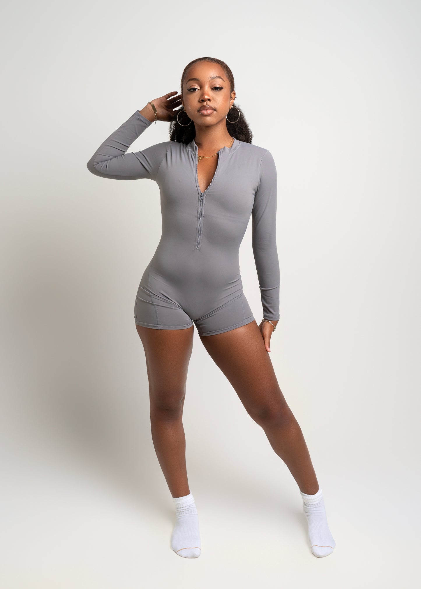Snatch U Long Sleeve Romper
